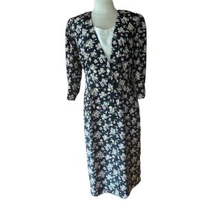 1980s‎ Breli Floral Career Dress